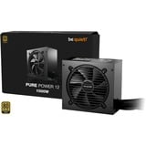 be quiet! Pure Power 12 alimentation 1000 watt Noir, 3x PCIe, 80 Plus Gold, 1000 W, 110 - 240 V, 1050 W, 50/60 Hz, 12 A, 6 A