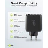 goobay 68W GaN USB-C PD Multiport Quick Charger Noir, 3x USB-C, 1x USB-A