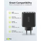 goobay 68W GaN USB-C PD Multiport Quick Charger, Chargeur Noir