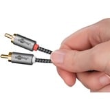 goobay Plus Câble adaptateur audio jack 3,5 mm > 2x cinch stéréo Noir/Argent, 3 mètres