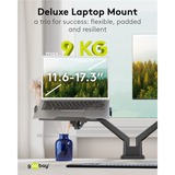 goobay support PC portable pour bras de moniteur, 11,6 à 17,3 pouces Noir