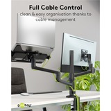 goobay support PC portable pour bras de moniteur, 11,6 à 17,3 pouces Noir