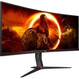 AOC CU34G2XP/BK 34" Moniteur UltraWide gaming incurvé  Noir, 2x HDMI, 2x DisplayPort, 4x USB-A, USB-B, USB-C, 180 Hz