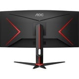AOC CU34G2XP/BK 34" Moniteur UltraWide gaming incurvé  Noir, 2x HDMI, 2x DisplayPort, 4x USB-A, USB-B, USB-C, 180 Hz