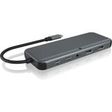 ICY BOX IB-DK4060-CPD Station d'accueil mobile 9 en 1 avec triple sortie vidéo Noir, HDMI, DisplayPort, LAN, USB Type-C