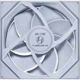 Lian Li UNI FAN TL140 LCD Reverse Blade Wireless Single Pack, Ventilateur de boîtier Blanc, 4 broches PWM + 1x 9 broches USB