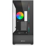 Sharkoon AK6 RGB boîtier midi tower Noir | 2x USB-A | 1x USB-C | RGB | Window