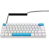 Sharkoon SKILLER SGK50 S4 Gen2 PBT RGB clavier gaming mécanique Blanc, Layout BE (AZERTY), Gateron G Pro 3.0 Yellow, 60%, Hot-swappable