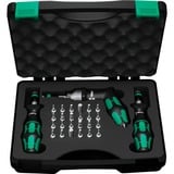 Wera 7445/46/47 Jeu de tournevis Kraftform 2.5-55.0 in.lbs. Noir/Vert, 27 pièces, avec mandrin sans clé Rapidaptor