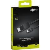 goobay USB-C > DisplayPort, Câble Noir, 1,2 mètres