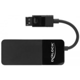 DeLOCK DisplayPort 1.4 > 3x HDMI MST, Répartiteurs de DisplayPort Noir, 0,125 mètres