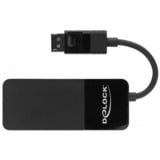 DeLOCK DisplayPort 1.4 > 3x HDMI MST, Repartiteur HDMI Noir, 0,125 mètre