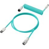 HyperX Coiled Cable, Câble Vert clair/Blanc, 1,2 m