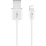 goobay Lightning USB charging and sync, Câble Blanc, 0.5 m