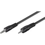 goobay Prise de 2,5 mm > Prise de 3,5 mm, Câble Noir, 2 mètres, stéréo