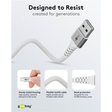 goobay Supersoft USB-C > USB-A 2.0, Câble Blanc, 2 mètres
