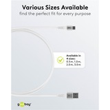 goobay Supersoft USB-C > USB-A 2.0, Câble Blanc, 2 mètres