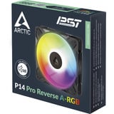 ARCTIC P14 Pro Reverse A-RGB ventilateur de boîtier Noir, 140 x 140 x 30 mm, PWM