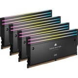 Corsair 64 Go DDR5-6400 Quad-Kit, Mémoire vive Noir, CMP64GX5M4B6400C32, Dominator Titanium RGB, XMP