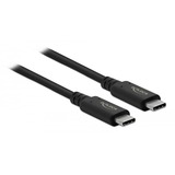 DeLOCK USB4 40 Gbps Coaxial, Câble coaxial Noir, 0,8 mètres