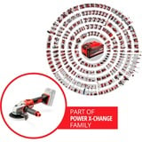 Einhell AXXIO meuleuse d'angle 12,5 cm 8500 tr/min 1,16 kg Rouge/Noir, 8500 tr/min, 12,5 cm, Batterie, 2,6 Ah, 1,16 kg