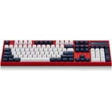 Leopold clavier gaming Rouge/Blanc, Layout États-Unis, Cherry MX Silent