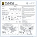 Lian Li Rotational Shift 1200G + Hub alimentation modulaire 1200 watt Blanc, 1x 12V-2x6, 4x PCIe, Hub 4x connecteurs USB
