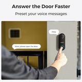 Reolink Sonnette vidéo wifi filaire Smart 2K+ avec gong, Sonnette de porte Noir