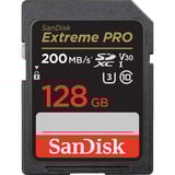 SanDisk Extreme PRO SDXC 128 Go, Carte mémoire Noir, UHS-I, Classe 10, U3, V30