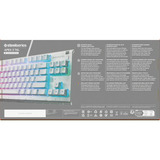 SteelSeries Apex 3 TKL RGB clavier gaming Blanc, Layout US (QWERTY), SteelSeries Whisper-Quiet, 80 % (TKL)