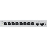 Zyxel 8-Port GbE + 2 GbE Uplink Web Managed, Switch Gris