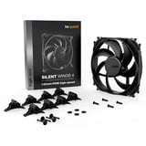 be quiet! Silent Wings 4 PWM high-speed ventilateur de boîtier Noir, 140 x 140 x 25 mm, Ventilateur, 14 cm, 1900 tr/min, 133,2 m³/h, Noir