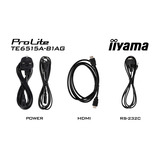 iiyama iiyama ProLite TE6515A-B1AG écran interactif 64,5" 4K UHD, Affichage public Noir, Tactile, HDMI, DisplayPort, USB-C, Android 14