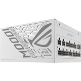 ASUS ROG -STRIX-1000P-GAMING-WHITE unité d'alimentation d'énergie 20+4 pin ATX ATX Blanc alimentation modulaire 1000 watt Blanc, 1x 12V-2x6, 4x PCIe, 1000 W, 100 - 240 V, Actif, 130 W, 1000 W, 130 W