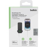 Belkin BoostCharge Pro - Chargeur sans fil rapide pour Apple Watch + 10 000mAh, Powerbank Noir, MagSafe, USB-C