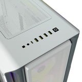 Corsair iCUE 5000T RGB boîtier midi tower Blanc | 4x USB-A | 1x USB-C | RGB | Window
