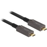 DeLOCK Câble USB-C optique actif 4K vidéo + données + PD Noir