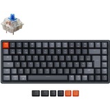 Keychron K2-C2H, clavier Noir, Layout BE, Gateron G Pro Blue, LED RGB, 65%, Double-shot ABS, Hot-swappable, Bluetooth