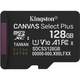 Kingston 128GB micSDXC Canvas Select Plus Gen3 150R A1 (Adaptateur SD non inclus), Carte mémoire Noir, 128 Go, MicroSDXC, Classe 10, UHS-I, 150 Mo/s, Class 1 (U1)