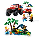LEGO City - Le camion de pompiers 4x4 et le canot de sauvetage, Jouets de construction 60412