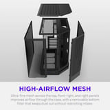 NZXT H6 RGB+ ( 2026 ) Tout Noir boîtier midi tower Noir | 2x USB-A | 1x USB-C | RGB | Verre trempé