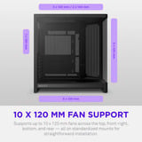 NZXT H6 RGB+ ( 2026 ) Tout Noir boîtier midi tower Noir | 2x USB-A | 1x USB-C | RGB | Verre trempé