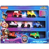 Spin Master PAW Patrol: The Mighty Movie, coffret cadeau 7 pièces Pup Squad et Liberty Racers, Jeu véhicule 