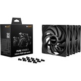 be quiet! Pure Wings 3 140 mm | Ventilateur PC silencieux high-speed | Pack de 3, Ventilateur de boîtier Noir, Ventilateur, 12 cm, 2100 tr/min, 101,2 m³/h, Noir