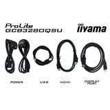 iiyama G-Master Red Eagle GCB3280QSU-B2 31.5" Moniteur gaming incurvé Noir, 1x DisplayPort, 2x HDMI, 2x USB-A, 180 Hz