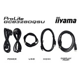 iiyama G-Master Red Eagle GCB3280QSU-B2 31.5" Moniteur gaming incurvé  Noir, 180 Hz, HDMI, DisplayPort, USB, Audio, Adaptive Sync