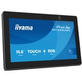 iiyama TW1625LASC-B3PNR écrans d’affichage de salle de réunion 39,6 cm (15.6") 1920 x 1080 pixels LED 802.11a, 802.11b, 802.11g, Wi-Fi 4 (802.11n), Wi-Fi 5 (802.11ac), Wi-Fi 6 (802.11ax) Noir Bluetooth Moniteur tactile  Noir (Mat), 39,6 cm (15.6"), 1920 x 1080 pixels, LED, 0,1792 x 0,1792 mm, 20 ms, 450 cd/m²