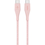 Belkin BOOSTCHARGE câble USB-C > USB-C avec bracelet Rose, 1,2 mètres