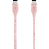 Belkin BOOSTCHARGE câble USB-C > USB-C avec bracelet Rose, 1,2 mètres