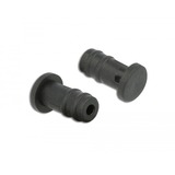 DeLOCK Couvercle anti-poussière pour jack stéréo 3,5 mm, Capuchon protecteur Noir, 10 pièces